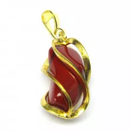 Přívěsek s červeným jaspisem v kleci