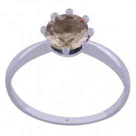 Stříbrný prsten s citrínem