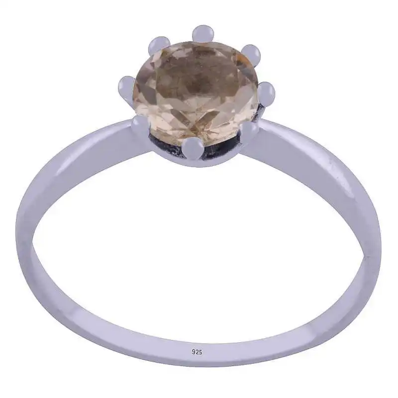 Stříbrný prsten s citrínem