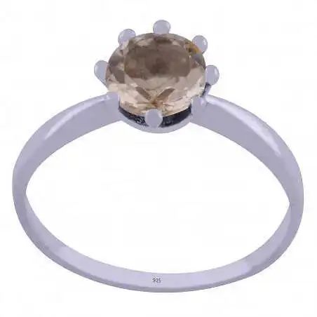 Stříbrný prsten s citrínem