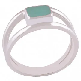 Stříbrný prsten se smaragdem