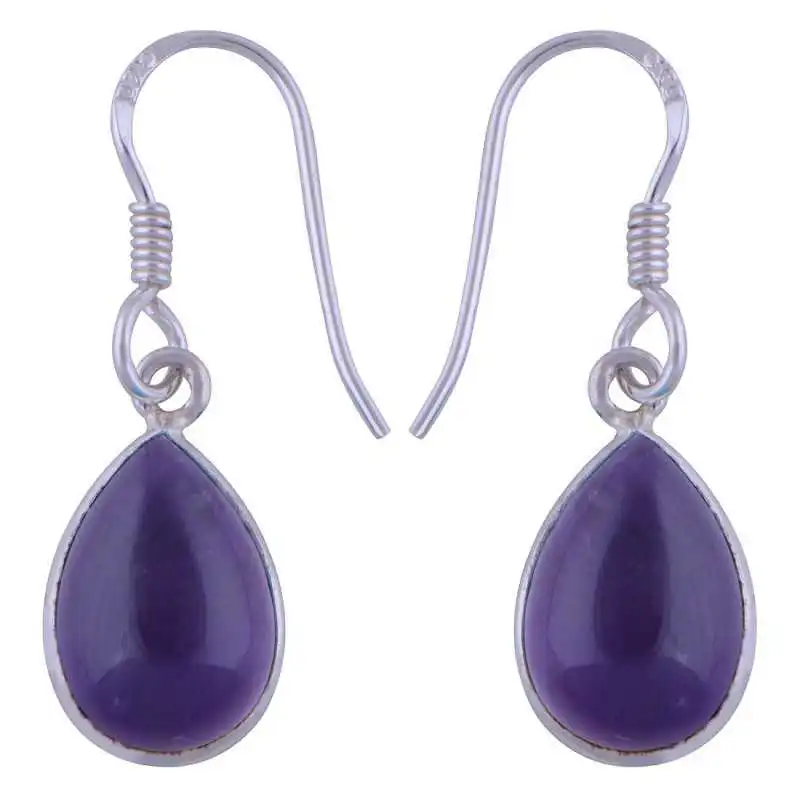 Stříbrné naušnice s ametysty