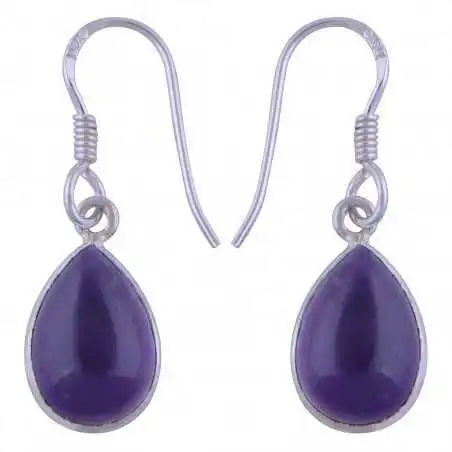 Stříbrné naušnice s ametysty