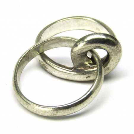 Stříbrný dvojitý prsten