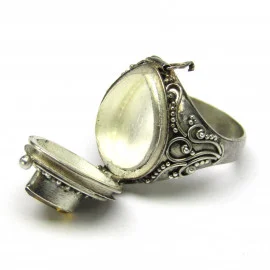 Stříbrný jedový prsten s citrínem