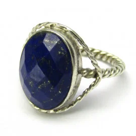 Stříbrný prsten s lapis lazuli