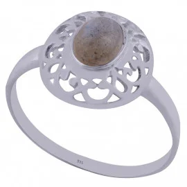 Stříbrný prsten s labradoritem