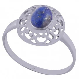 Stříbrný prsten s lapis lazuli