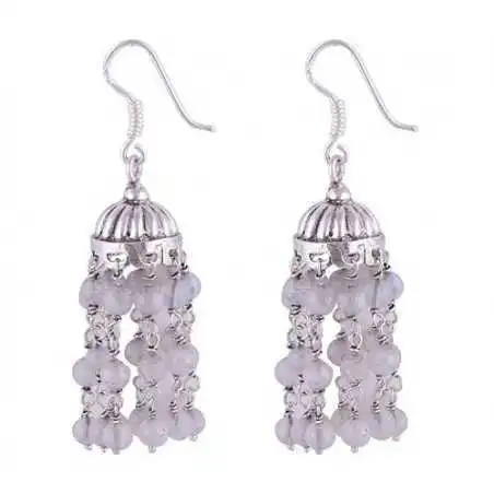 Stříbrné naušnice s labradority