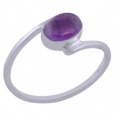 Stříbrný prsten s ametystem
