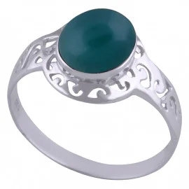 Stříbrný prsten s onyxem