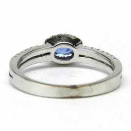 14 kt zlatý prsten s tanzanitem a brilianty