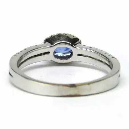 14 kt zlatý prsten s tanzanitem a brilianty