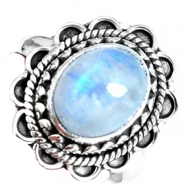 Stříbrný prsten s měsíčním kamenem