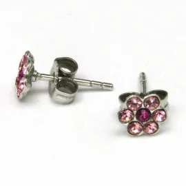 Stříbrné naušnice s rubíny