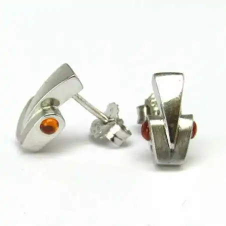 Stříbrné naušnice s citrínem