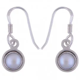 Stříbrné naušnice s perlou