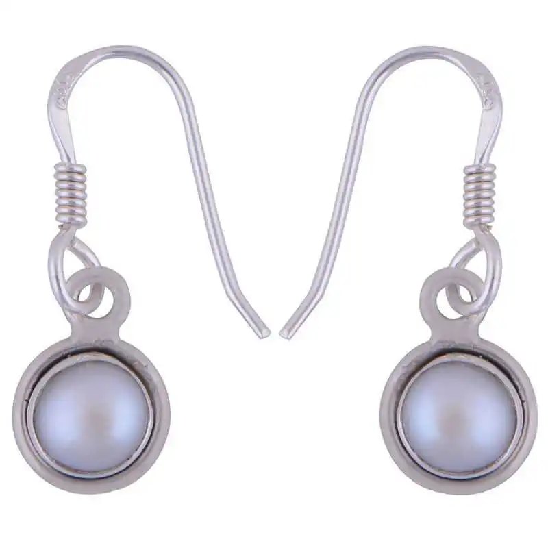 Stříbrné naušnice s perlou
