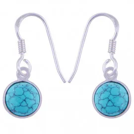 Stříbrné naušnice s tyrkysy