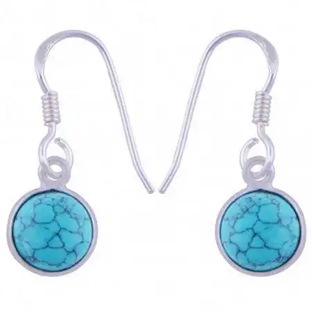 Stříbrné naušnice s tyrkysy