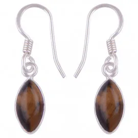 Stříbrné naušnice s tygřím okem