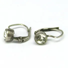 Stříbrné naušnice s bílými topazy