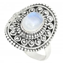 Stříbrný prsten s měsíčním kamenem