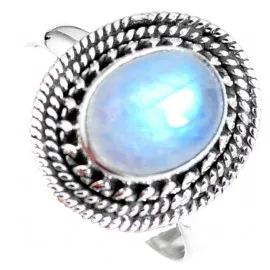 Stříbrný prsten s měsíčním kamenem