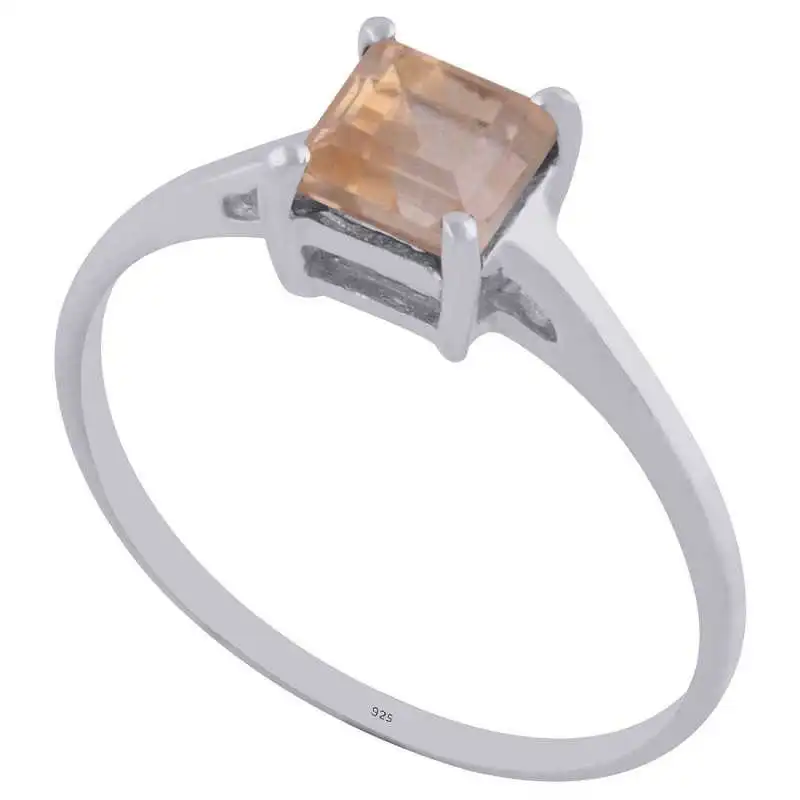 Stříbrný prsten s citrínem