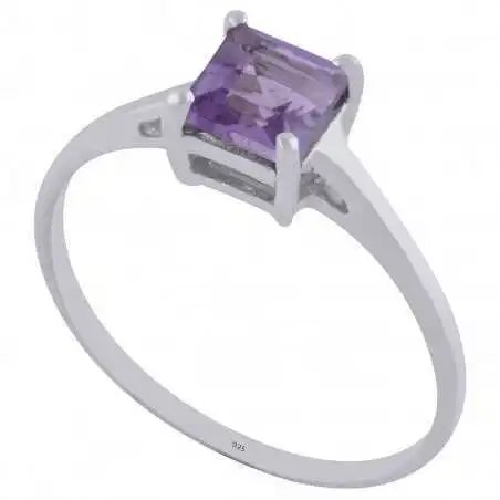 Stříbrný prsten s ametystem