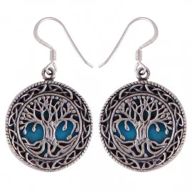 Stříbrné naušnice s tyrkysy