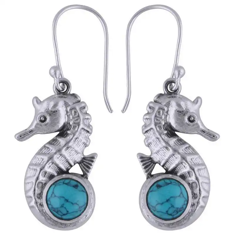 Stříbrné naušnice s tyrkysy