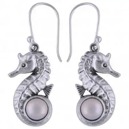 Stříbrné naušnice s perlami