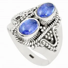 Stříbrný prsten s tanzanitem