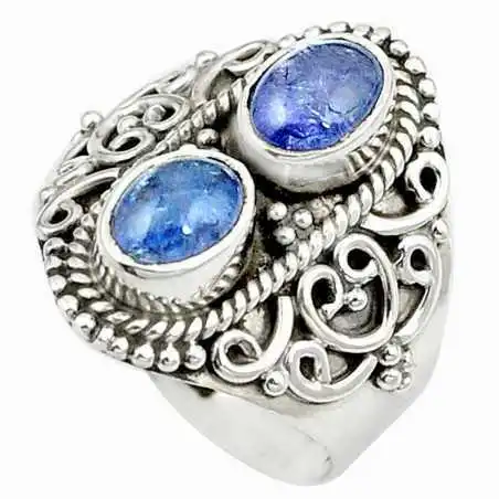 Stříbrný prsten s tanzanitem