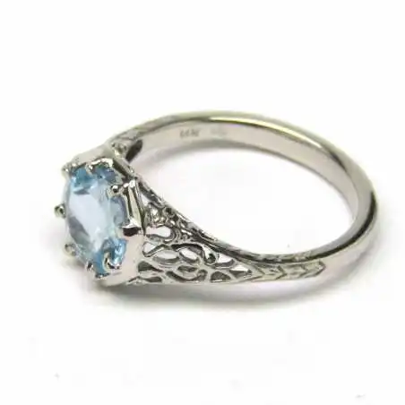 14 kt zlatý prsten s akvamarínem 2.5 kt