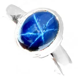 Stříbrný prsten se safírem 4.25 kt s certifikátem