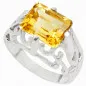 Stříbrný prsten s citrínem
