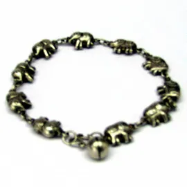 Stříbrný náramek sloni