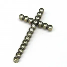 Stříbrný přívěsek kříž s topazy