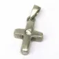 Stříbrný přívěsek kříž s křišťálem
