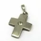 Stříbrný přívěsek kříž s křišťálem