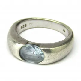 Stříbrný prsten s topazy