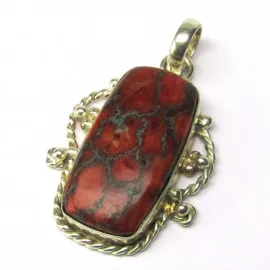 Stříbrný přívěsek s jaspisem