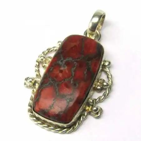 Stříbrný přívěsek s jaspisem