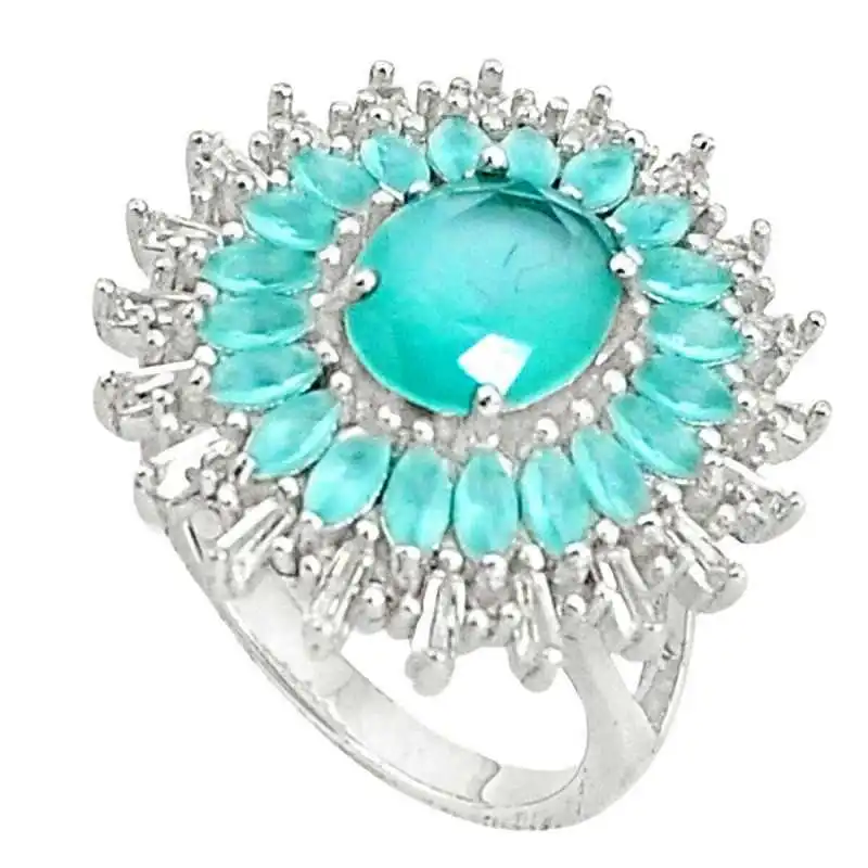 Stříbrný prsten s chalcedonem