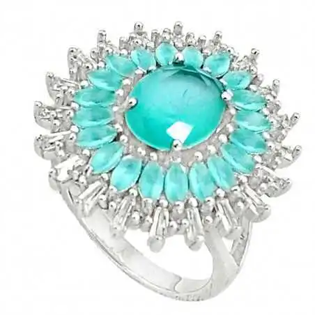 Stříbrný prsten s chalcedonem