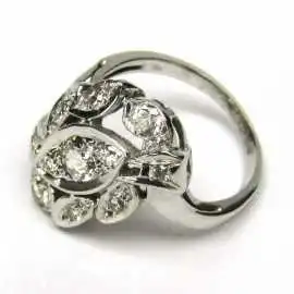 Starožitný prsten s brilianty 0.62 kt s obsahem zlata