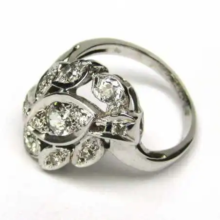 Starožitný prsten s brilianty 0.62 kt s obsahem zlata