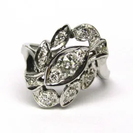 Starožitný prsten s brilianty 0.62 kt s obsahem zlata